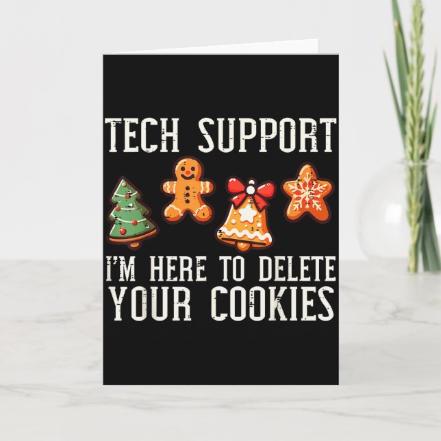 Christmas Tech Suprt Here To Delete Cookies Xmas M Kort (Framsida)
