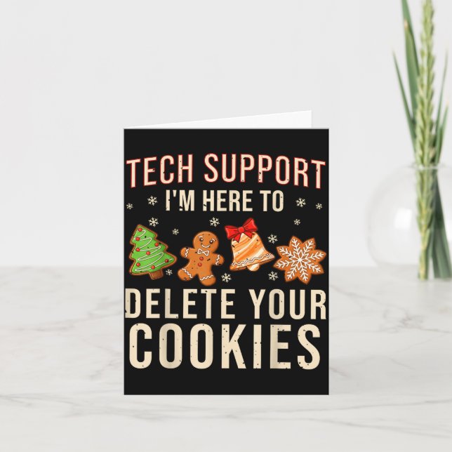 Christmas Tech Suprt Here To Delete Cookies Xmas M Kort (Framsida)