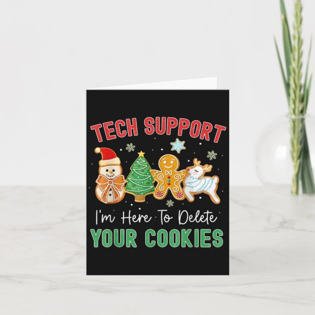Christmas Tech Suprt Here To Delete Cookies Xmas M Kort (Framsida)