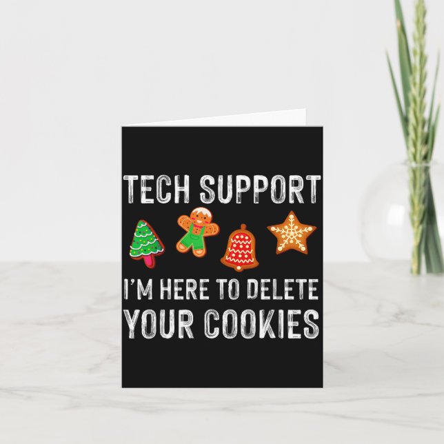 Christmas Tech Suprt Here To Delete Cookies Xmas M Kort (Framsida)