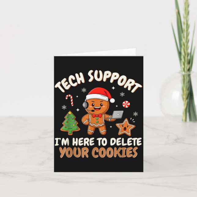 Christmas Tech Suprt Here To Delete Cookies Xmas M Kort (Framsida)