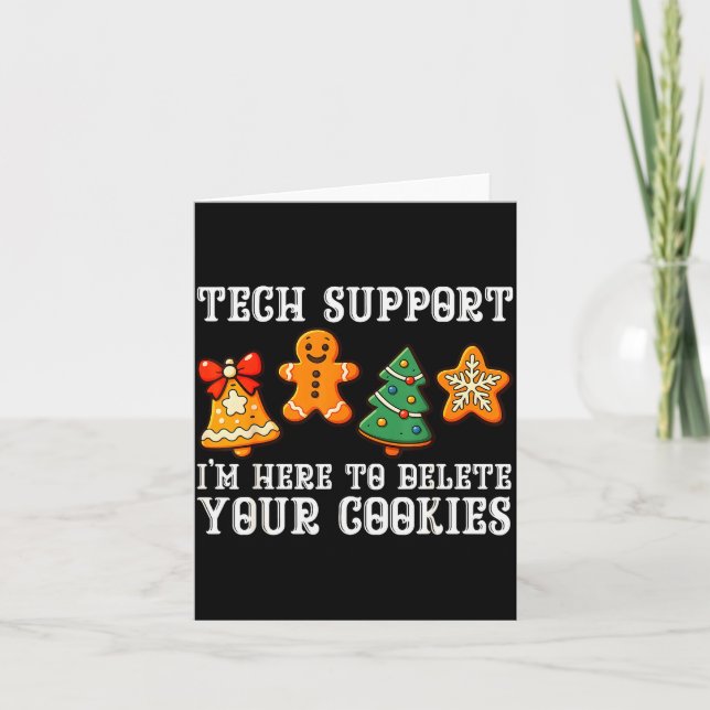 Christmas Tech Suprt Here To Delete Cookies Xmas M Kort (Framsida)