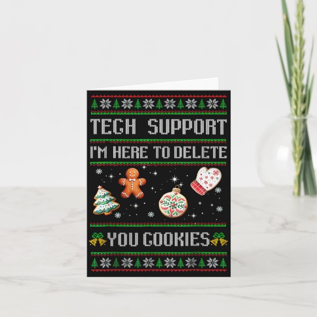Christmas Tech Suprt Here To Delete Cookies Xmas M Kort (Framsida)
