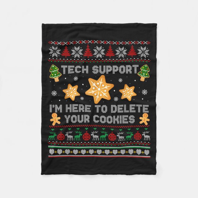 Christmas Tech Suprt Here To Delete Cookies Xmas P Fleecefilt (Framsidan)