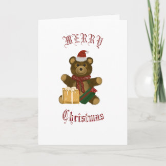 Christmas Teddy Bear Helgkort