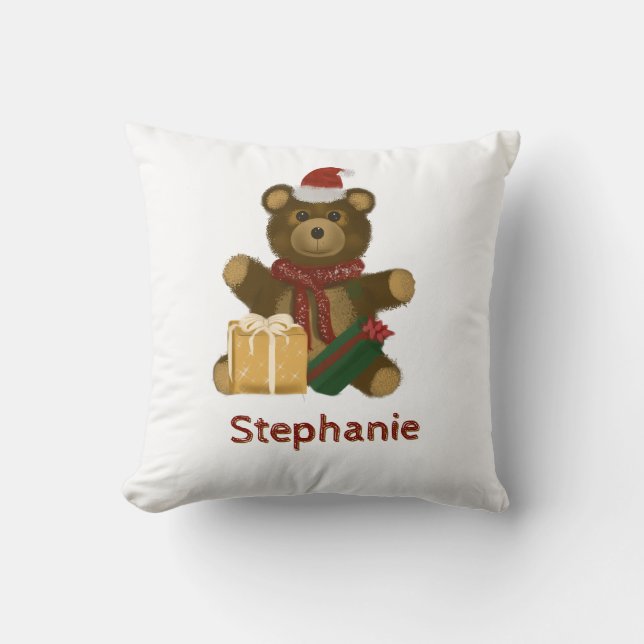 Christmas Teddy Bear  Kudde (Framsida)