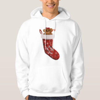 Christmas Teddy Bear Stocking Hoodie