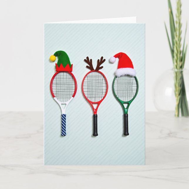 Christmas Tennis Rackets Card Kort (Framsida)