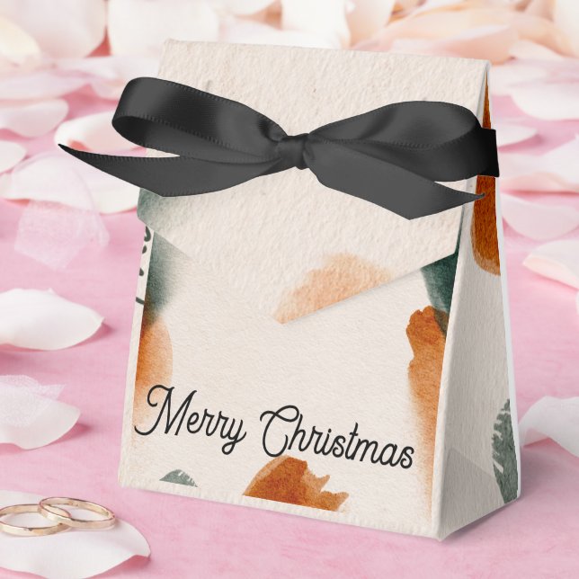 Christmas Tent Favor Box Festive “Merry Christmas Presentaskar (Bröllop)