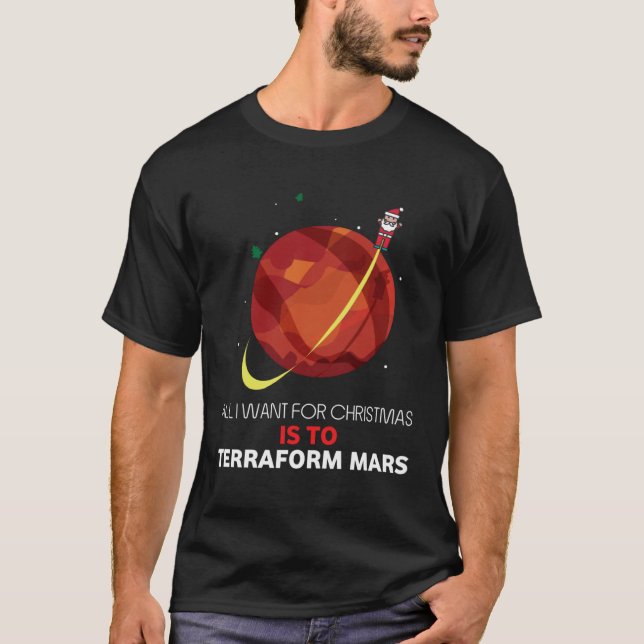 Christmas Terraforming Mars  Christmas Board game  T Shirt (Framsida)