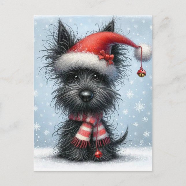 Christmas Terrier, Christmas Canine Helg Vykort (Framsida)