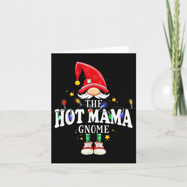 Christmas The Hot Mama Gnome X-mas Matching Pjs  Kort (Framsida)