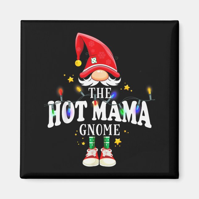 Christmas The Hot Mama Gnome X-mas Matching Pjs  Magnet (Framsidan)
