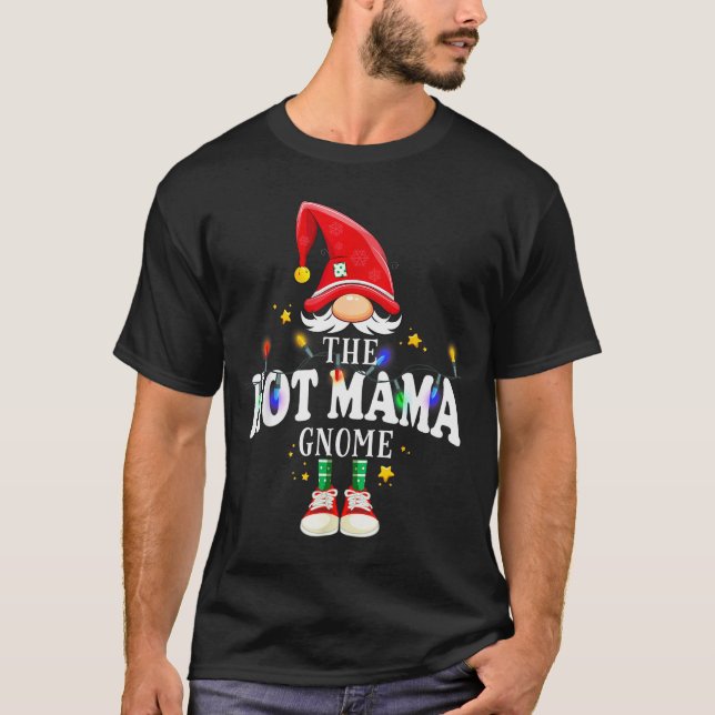 Christmas The Hot Mama Gnome X-mas Matching Pjs  T Shirt (Framsida)