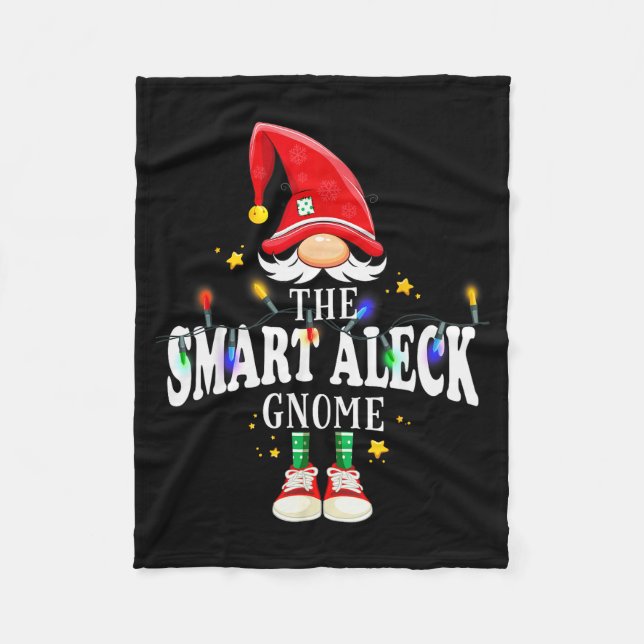 Christmas The Smart Aleck Gnome X-mas Matching Pjs Fleecefilt (Framsidan)