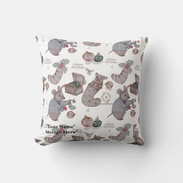 Christmas Theme baby fleece blanket Kudde (Framsida)