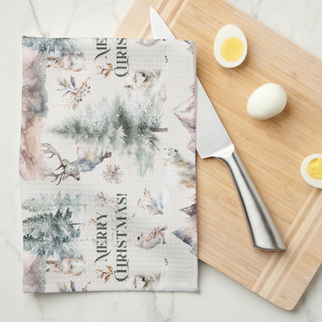 Christmas Theme Kitchen Towel Kökshandduk (Vikt i Fjärdedel)