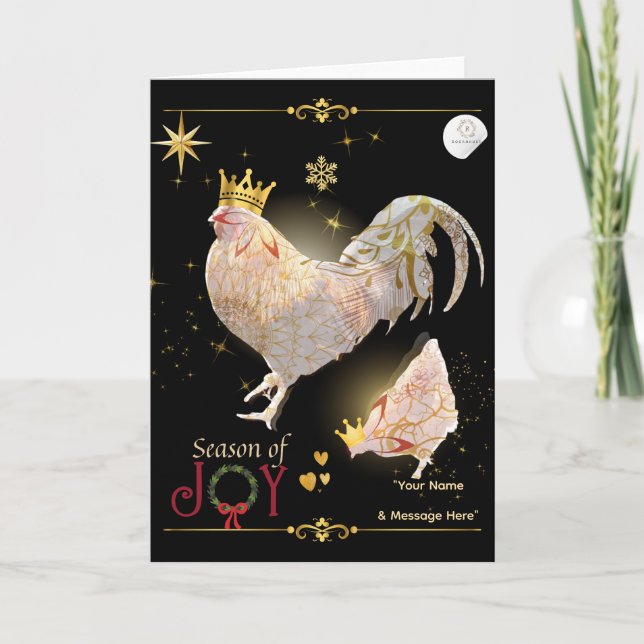 Christmas Theme Luxury Print Boganhues Card Kort (Framsida)