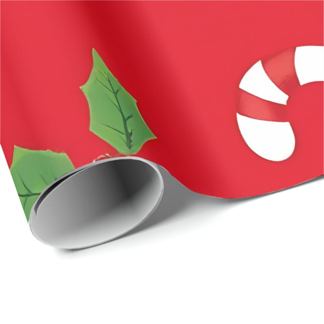 Christmas Theme Wrapping Paper Presentpapper (Rullad Hörn)