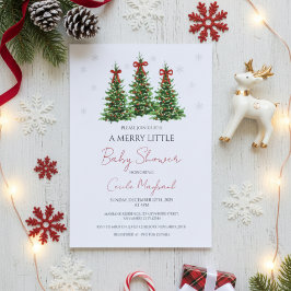 Christmas Themed Baby Shower Invitation Inbjudningar