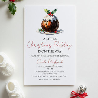 Christmas Themed Baby Shower Invitation Inbjudningar