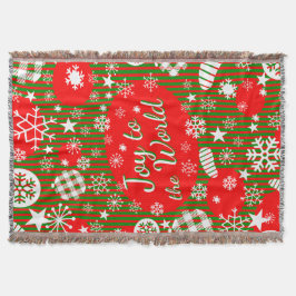 Christmas Throw Blanket – Joy to the World  Filt