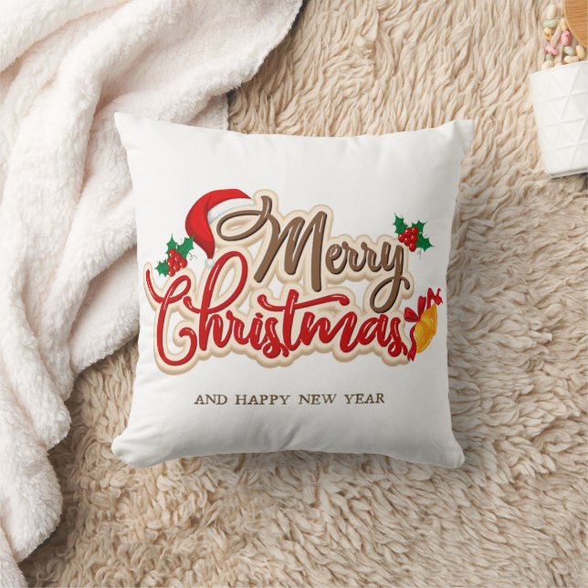 Christmas Throw Pillow – Festive Holiday Decor Kudde (Filt)