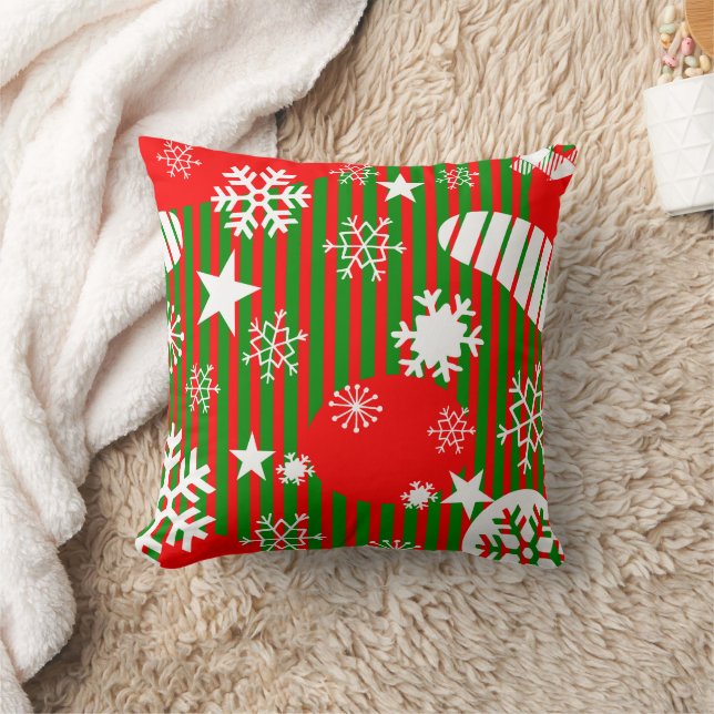 Christmas Throw Pillow – Joy to the World Kudde (Filt)