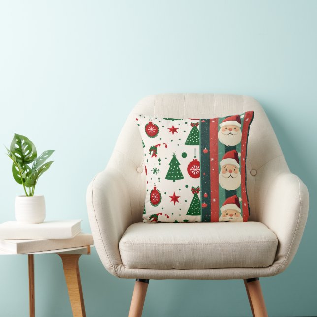 Christmas Throw Pillow – Santa Claus & Holiday Kudde (Stol)