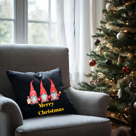 Christmas Throw Pillow with Gnome Kudde