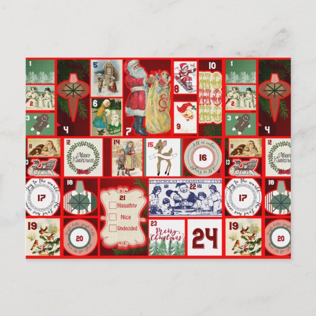 christmas, tidigare vykort (Framsida)