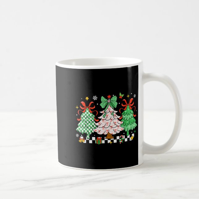 Christmas Tis The Season Coquette Bow Christmas Tr Kaffemugg (Höger)
