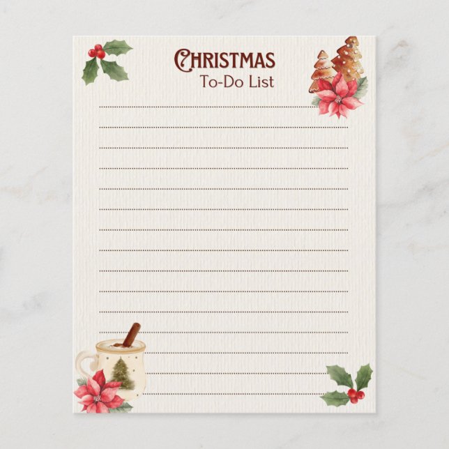 Christmas To-Do List Notepad (Framsida)