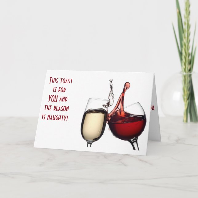 CHRISTMAS TOAST-DU GJORDE ***NAUGHTY LIST** HELGKORT (Framsida)