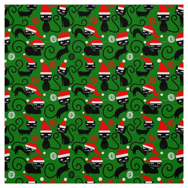 Christmas Tomcat julafton väv Tyg (Provkarta)