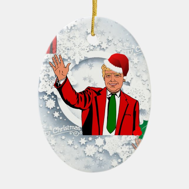 christmas Tomddonald-trump Julgransprydnad Keramik (Framsidan)