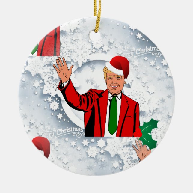 christmas Tomddonald-trump Julgransprydnad Keramik (Framsidan)