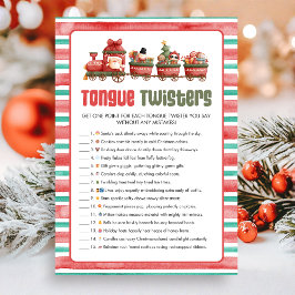 Christmas Tongue Twister Game Julkort