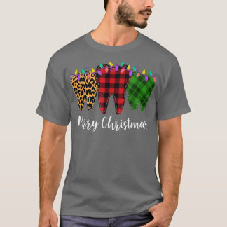 Christmas Tooth Dentist Dental Assistant Teeth Leo T Shirt
