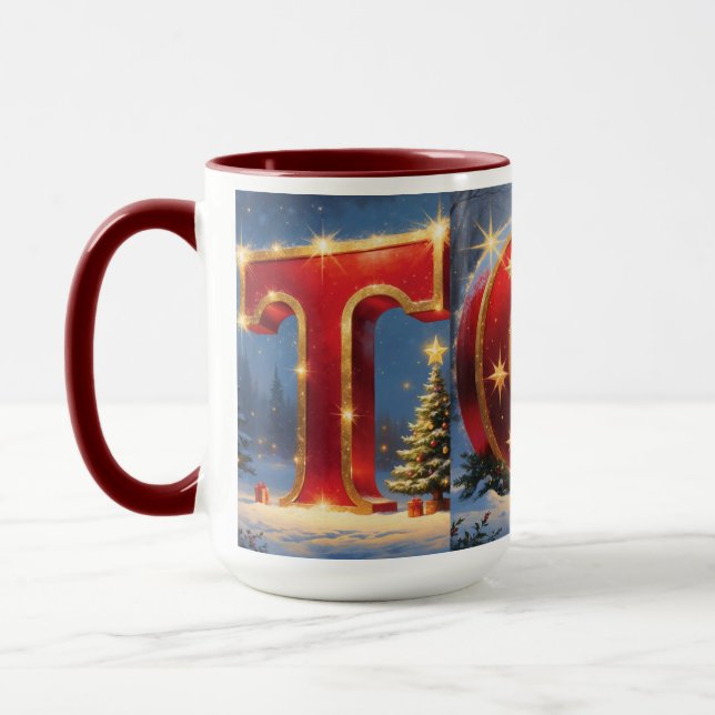 Christmas TOY Mug Holiday Kids & Sparkling Letters Mugg (Vänster)