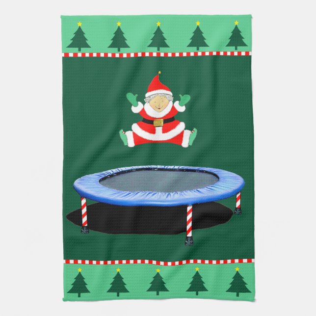 Christmas Trampoline Mrs. Claus Kökshandduk (Vertikal)
