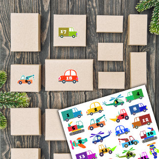 Christmas Transport Advent Calendar Klistermärken