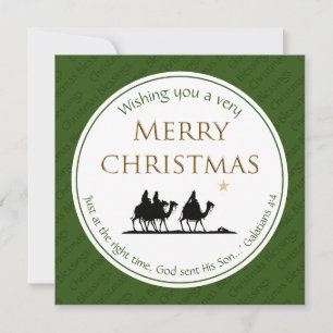 CHRISTMAS Tre Wise Manar Festive Scripture Julkort