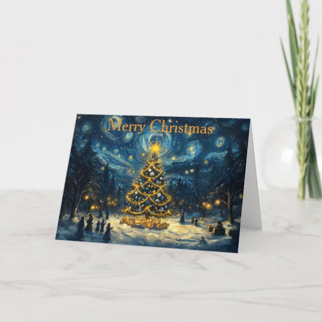 Christmas Tree at Christmas Helgkort (Framsida)
