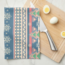 Christmas Tree Aztec Style - Unique Holiday Kökshandduk