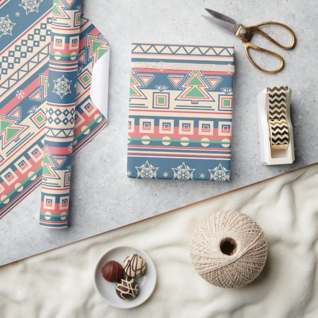 Christmas Tree Aztec Style - Unique Holiday Presentpapper (Hantverk)