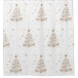 Christmas Tree Beige Seamless Pattern