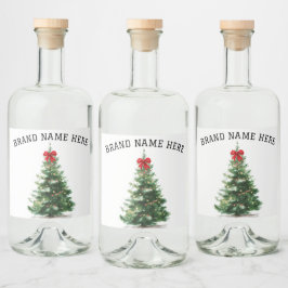 Christmas Tree Beverage Label Set – Brand Name Spritflaskor Etikett