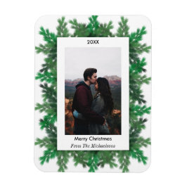Christmas Tree Branches Photo Magnet