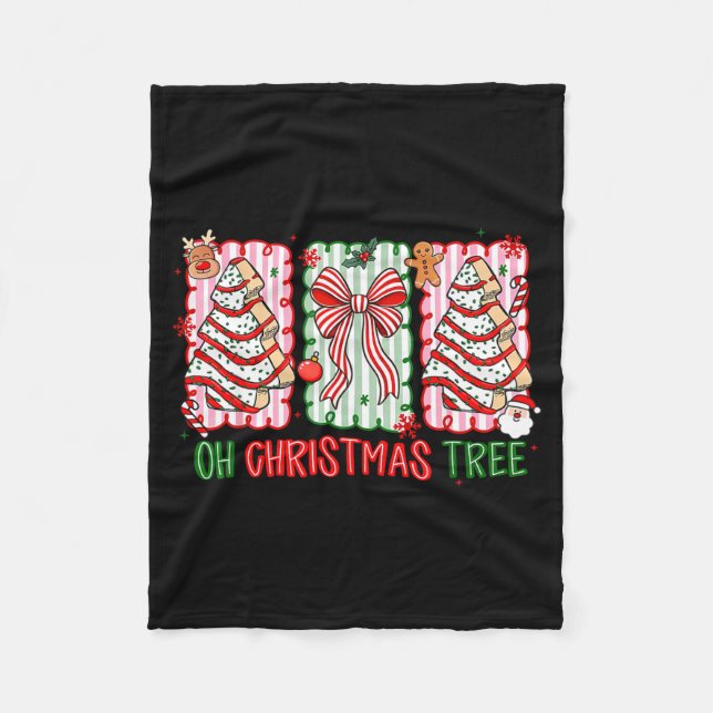 Christmas Tree Cake Funny Quote Oh Christmas Tree  Fleecefilt (Framsidan)